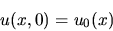 \begin{displaymath}
u(x,0) = u_0(x)
\end{displaymath}